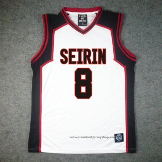 Seirin Rinnosuke Mitobe 8 Jersey White2