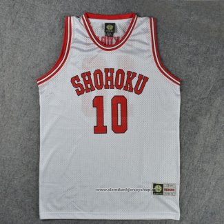 Shohoku Sakuragi 10 Kid Jersey White