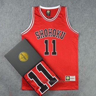 Shohoku Rukawa 11 Jersey Red