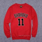 Shohoku Rukawa 11 Sweatshirts Red