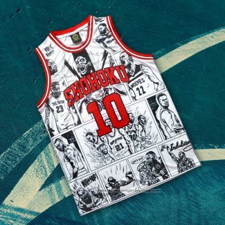 Shohoku Sakuragi 10 Jersey White Red