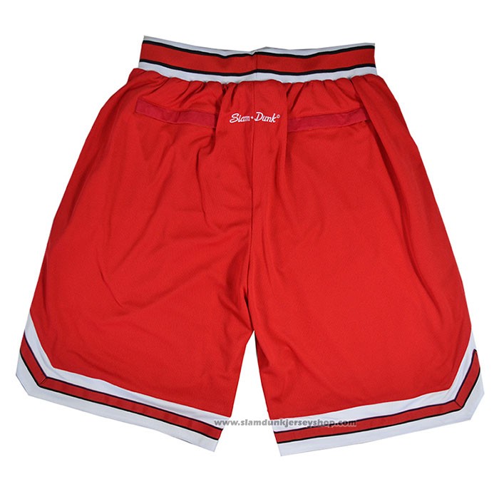 Shohoku Shorts Red White - slamdunkjerseyshop.com